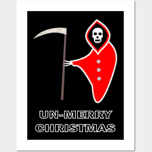 Christmas Grim Reaper Un merry Christmas Alternative Digital Art Posters and Art